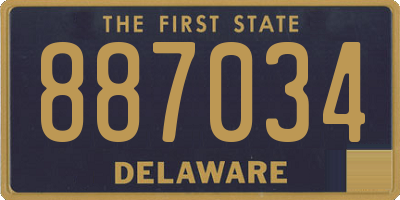 DE license plate 887034