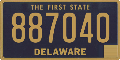 DE license plate 887040