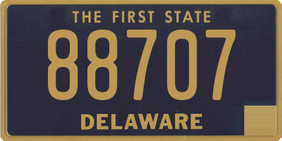 DE license plate 88707