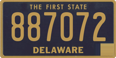 DE license plate 887072