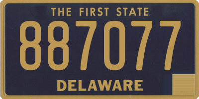 DE license plate 887077