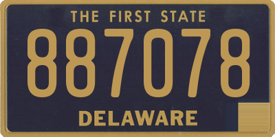 DE license plate 887078