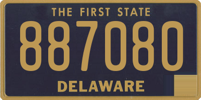 DE license plate 887080