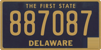 DE license plate 887087