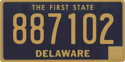 DE license plate 887102