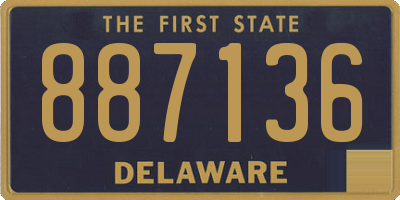 DE license plate 887136