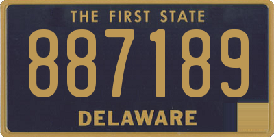 DE license plate 887189