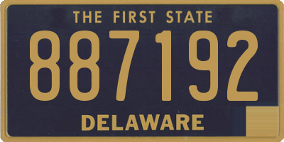 DE license plate 887192