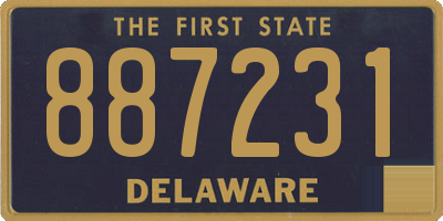 DE license plate 887231