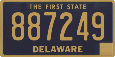DE license plate 887249
