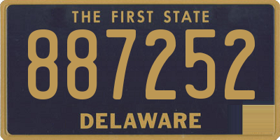DE license plate 887252