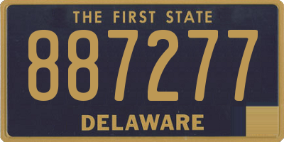 DE license plate 887277