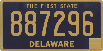 DE license plate 887296