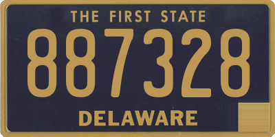 DE license plate 887328