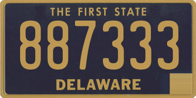 DE license plate 887333