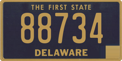 DE license plate 88734