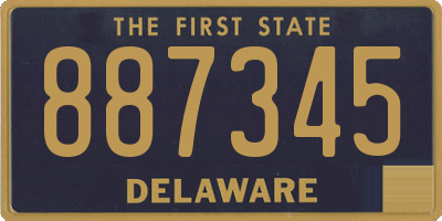 DE license plate 887345