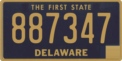 DE license plate 887347
