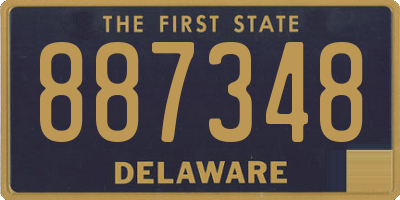 DE license plate 887348