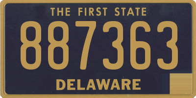 DE license plate 887363