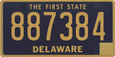DE license plate 887384