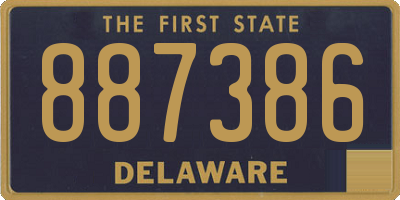 DE license plate 887386