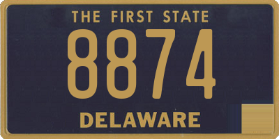 DE license plate 8874