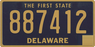 DE license plate 887412