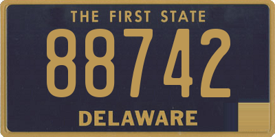 DE license plate 88742