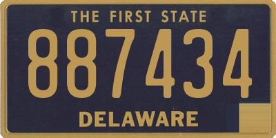 DE license plate 887434