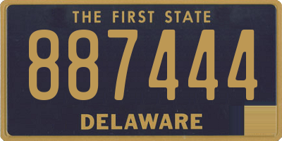 DE license plate 887444