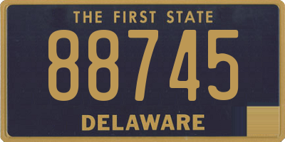 DE license plate 88745