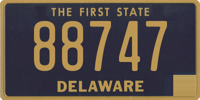 DE license plate 88747