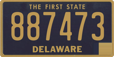 DE license plate 887473