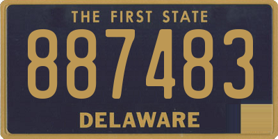 DE license plate 887483