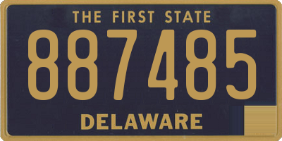 DE license plate 887485