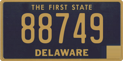 DE license plate 88749