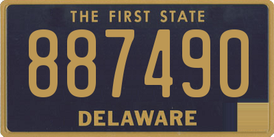 DE license plate 887490