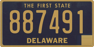 DE license plate 887491