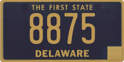 DE license plate 8875