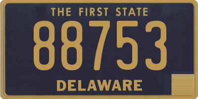 DE license plate 88753