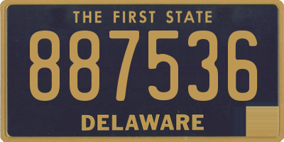 DE license plate 887536