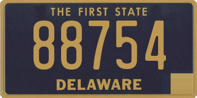 DE license plate 88754