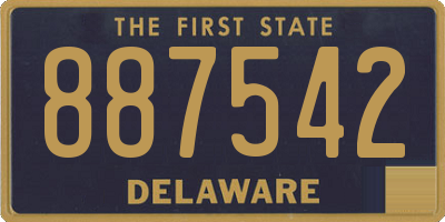 DE license plate 887542