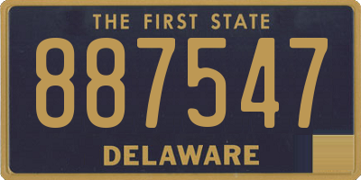 DE license plate 887547