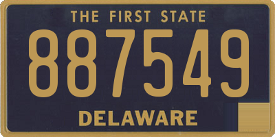 DE license plate 887549