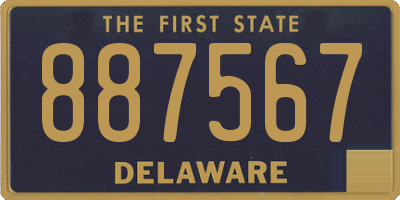 DE license plate 887567