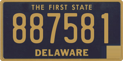 DE license plate 887581