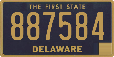 DE license plate 887584
