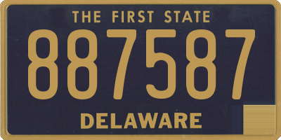 DE license plate 887587